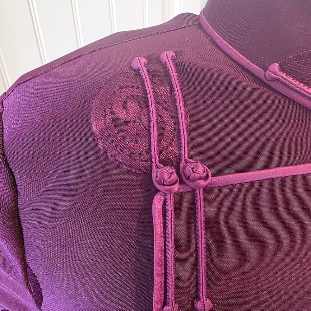 Traditional Mongolian Dress with Stand Collar - Picture 3 of 5